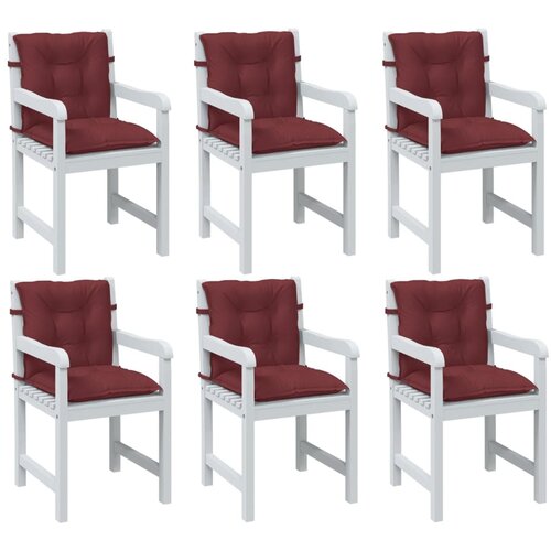 vidaXL Jastuci za stolice 6 kom pro&scaron;arano boja vina 100x50x7cm tkanina Cijene