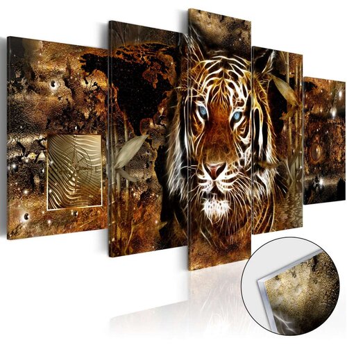  Slika na akrilnom staklu - Golden Jungle [Glass] 200x100 Slike