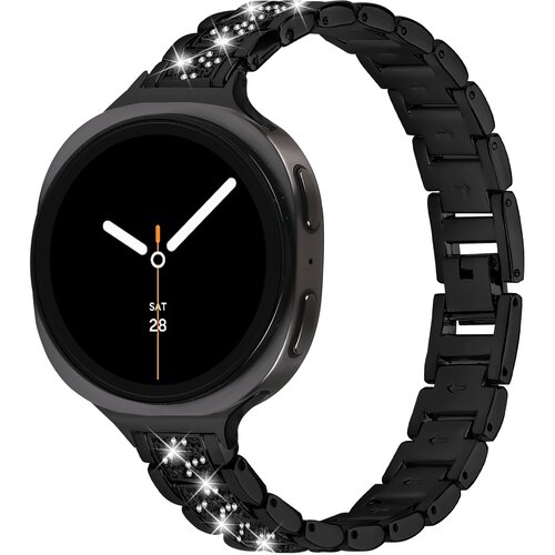INF elegantna diamantna zapestnica iz nerjavečega jekla za samsung watch 8 black, (5000090681) Cene