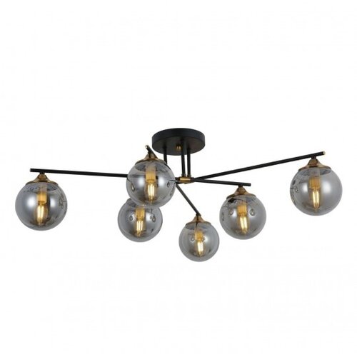 Mitea Lighting Luster zlatni crno- 6xE27 Max.60W/220V M11080-6 Cene