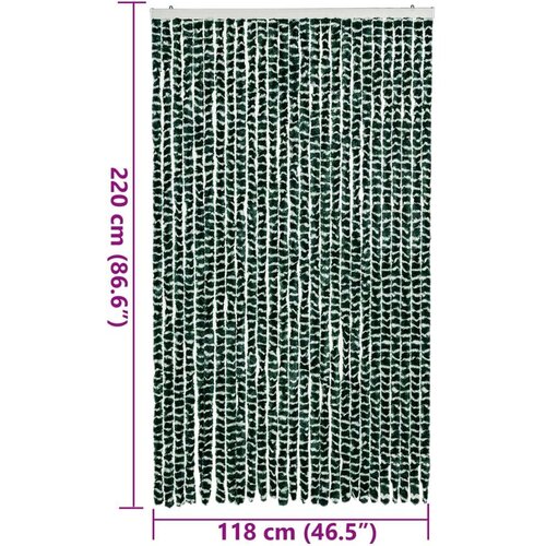 VidaXL Zastor protiv muha zelena i bijela 118 x 220 cm od &amp;scaron;enila Slike