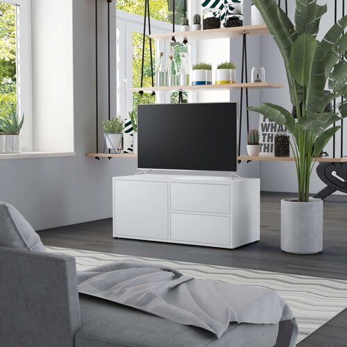 TV ormarić bijeli 80 x 34 x 36 cm od konstruiranog drva Cene