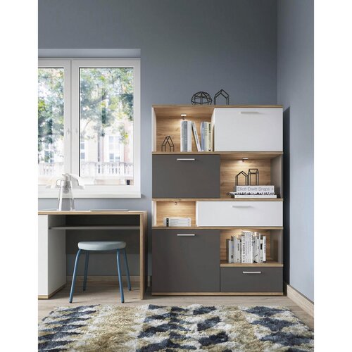 Modern Living Regal Twenty, Bela, Barva Hrasta, Barva Grafita Slike
