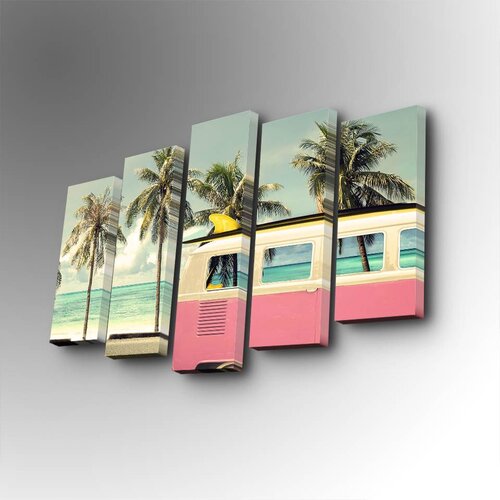 Wallity 5PUC-128 multicolor decorative canvas painting (5 pieces) Cene