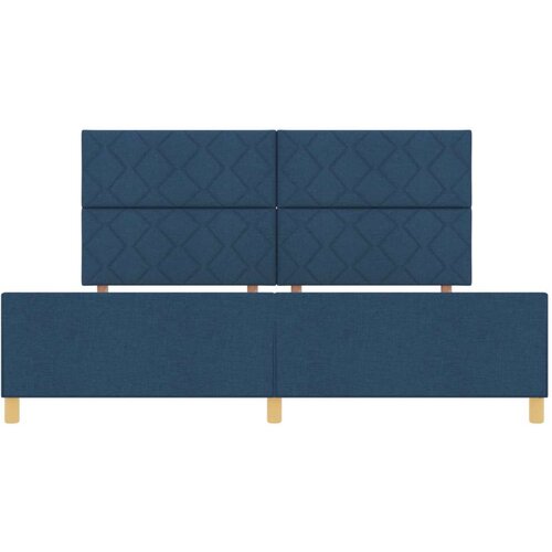 VidaXL Krevet od plavog platna 200x200 cm Slike
