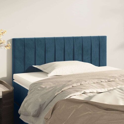  Posteljno vzglavje temno modro 80x5x78/88 cm žamet, (20737163) Slike