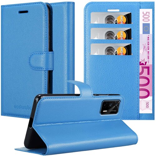  case, združljiv z realme in sky blue - zaščitni pokrov z magnetnim zapiranjem, stoječo funkcijo in režo za kartico, (20556281) Cene