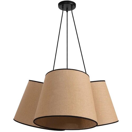  Duolla - Luster na sajli ROSSA 3xE27/15W/230V Ø 75 cm braon/crna Cene