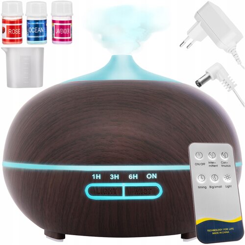 Malatec LED RGB vlažilec zraka difuzor 400ml + daljinski upravljalec in eterična olja, (20373468) Cene