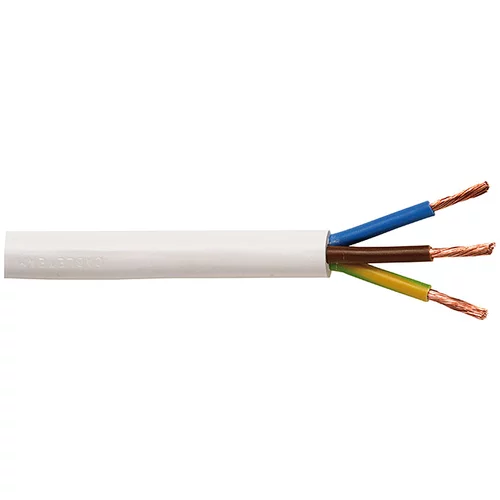  izolirani kabel (H05VV-F3G1,5, 5 m, Bijele boje)