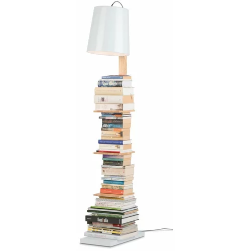 Citylights samostojeća svjetiljka s bijelim sjenilom i policama Cambridge, visina 168 cm