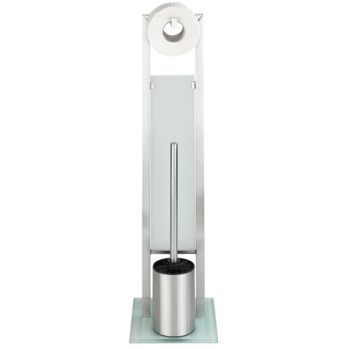 Wenko 21564100 - WC četka RIVALTA 18x70 cm nerđajući čelik/srebrna/bela/crna Slike