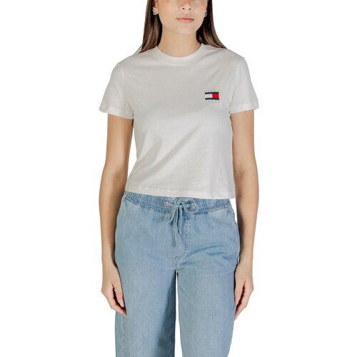 Tommy Hilfiger Majice s kratkimi rokavi TJW REG SH TOMMY US DW0DW21423 Bela Slike