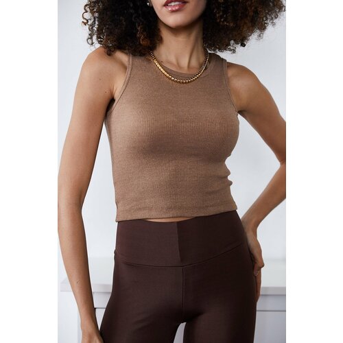 XHAN Women's Brown Camisole Undershirt Cene