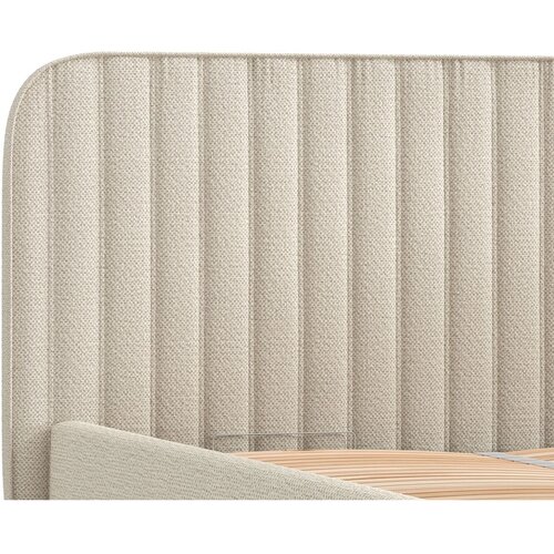 Maison de R&amp;ecirc;ve Bež oblazinjena zakonska postelja s prostorom za shranjevanje z letvenim dnom 160x200 cm Noto &amp;ndash; Slike