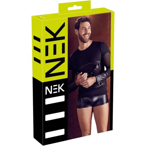 NEK - mu&amp;scaron;ka majica dugih rukava na naramenice (crna) - M Slike