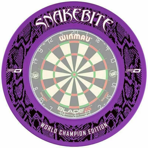 Red Dragon Snakebite World Champion 2020 Dartboard Surround - Purple