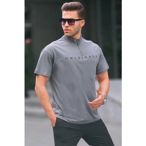 Madmext T-Shirt - Gray - Regular fit Slike
