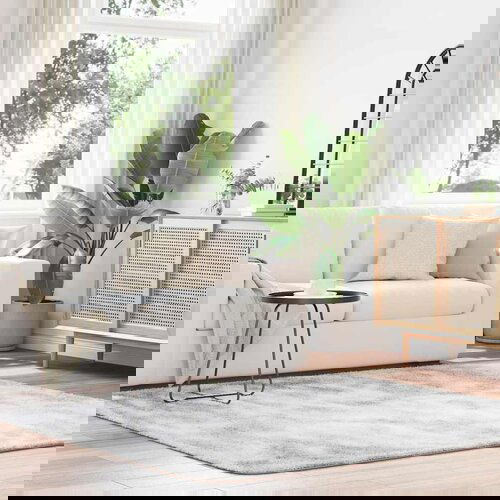 VidaXL Čupavi tepih s visokim vlaknima 200x200 cm poliester Slike