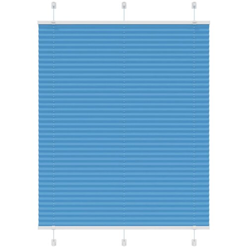 vidaXL Plisirana senčila modra 110x150 cm, širina blaga 109,4 cm, poliester, (5000297153) Cene
