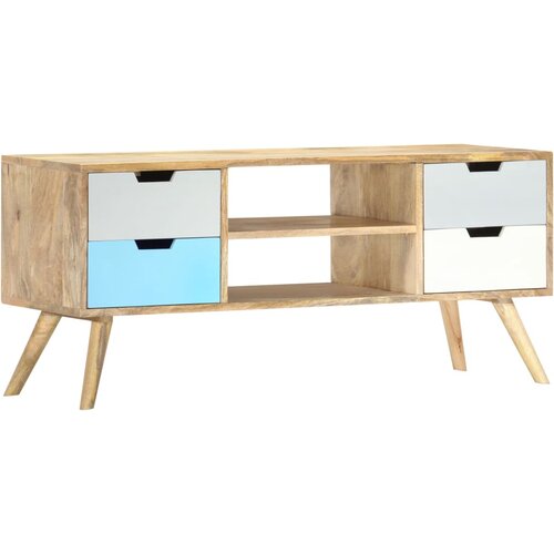 VidaXL TV omarica 110x35x48 cm trden mangov les Slike