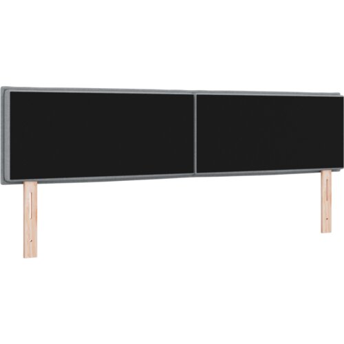  LED uzglavlje s linijama dizajna svjetlosivo 90 cm tkanina Slike
