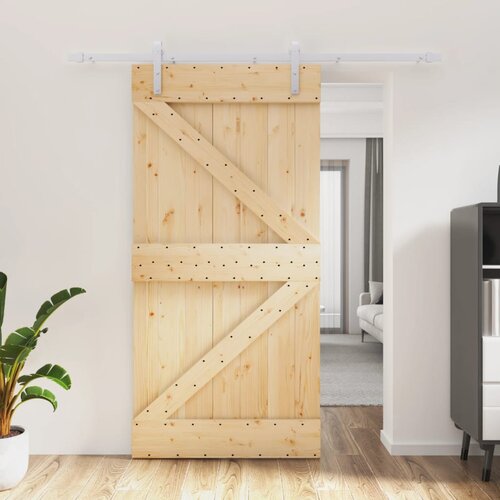 vidaXL Klizna vrata s priborom za montažu 100x210 cm masivna borovina Cijene