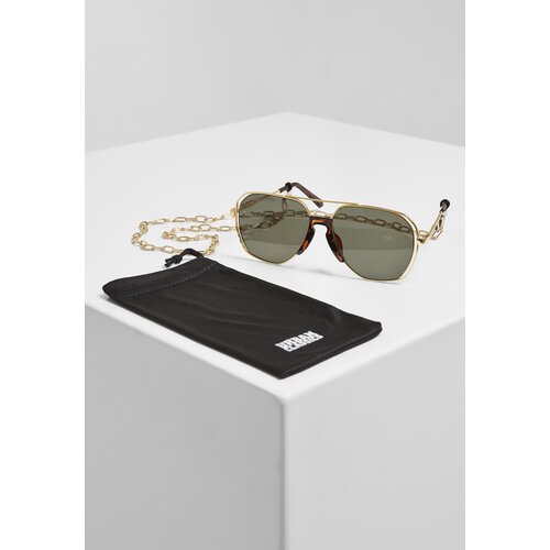 Urban Classics Accessoires Karphatos sunglasses with gold chain Cene