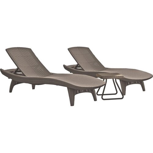 Keter Pacific set ležaljki sa stolom cappuccino Slike