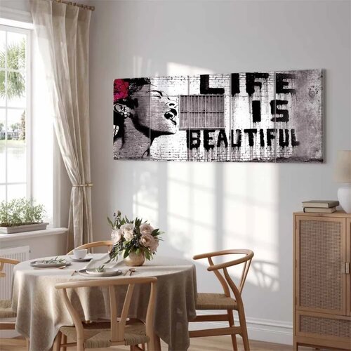  Slika - Banksy: Life is Beautiful 200x80 Akustična Slike