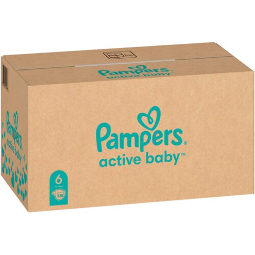 Pampers Active Baby Pleničke, &amp;scaron;t. 4, za 9 - 14 kg, 180 kos Slike