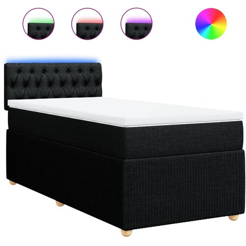 Maison Chic Box spring postelja - Vzmetna postelja z vzmetnico črn 90x190 cm blago SL16565, (21884554) Cene