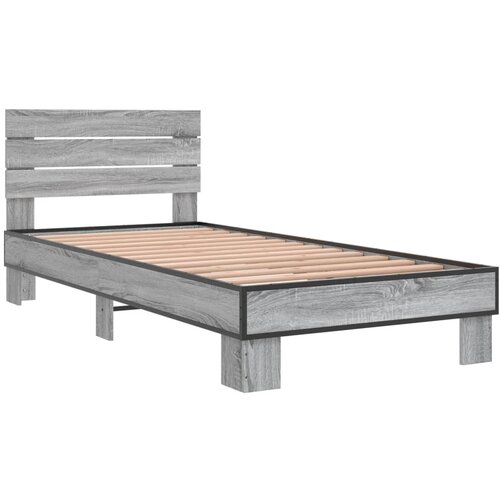 vidaXL Okvir za krevet boja hrasta 100x200cm konstruirano drvo i metal Cene