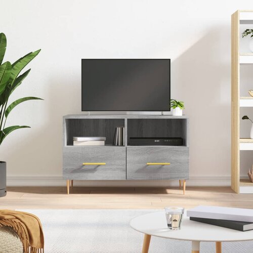 VidaXL TV omarica siva sonoma 80x36x50 cm inženirski les Slike