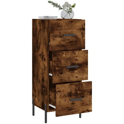  Komoda boja dimljenog hrasta 34,5x34x90 cm konstruirano drvo Slike