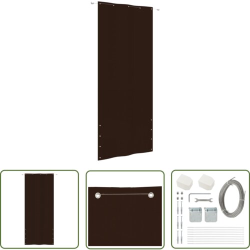  The Living Store Balkonsko platno rjavo 100x240 cm tkanina Oxford - Balkonsko Platno, (21742409) Slike