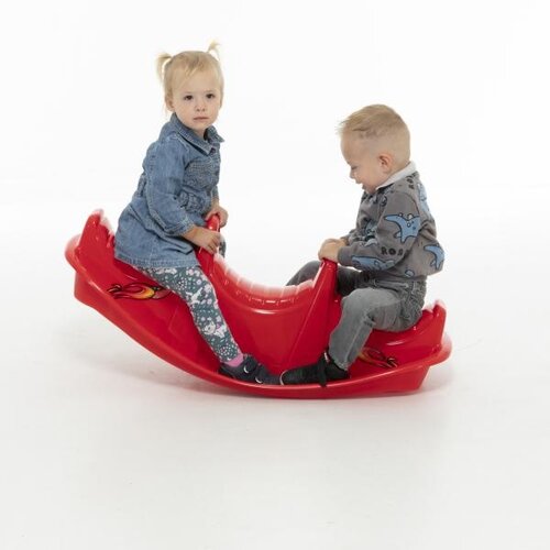 Dohany Toys Proizvod sa nedostatkom - OUTLET - Dohany Klackalica i Ljulja&amp;scaron;ka - Crveni Krokodil za Tri Mali&amp;scaron;ana Slike