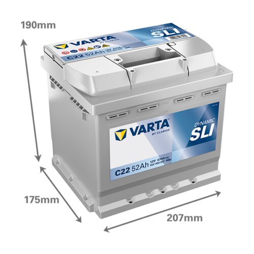  Dynamic SLI akumulator 12V 52Ah 470A +D Slike