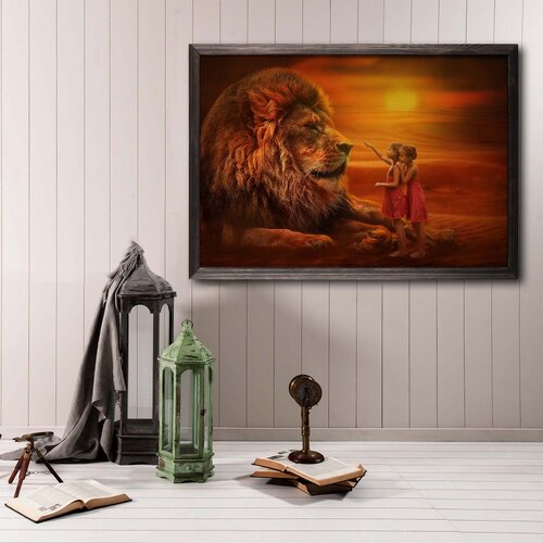 Wallity slika touch the lıon, 35 x 70 cm Cene