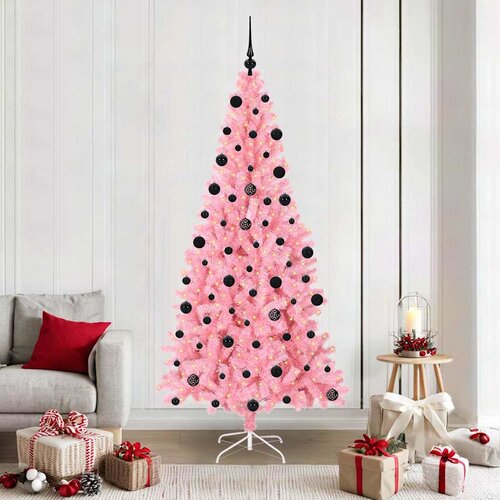  Božićno drvce s 300 LED svjetlima Ružičasta 210 cm PVC Cene