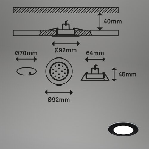 BRILONER Set od 3 LED prigu&amp;scaron;iva kupatilska svetla LED/4,8W/230V IP65 Slike