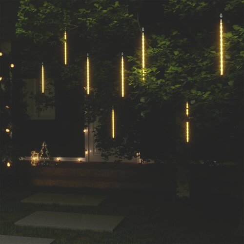  Meteorska svjetla 8 kom 30 cm topla bijela 192 LED žarulje Cene