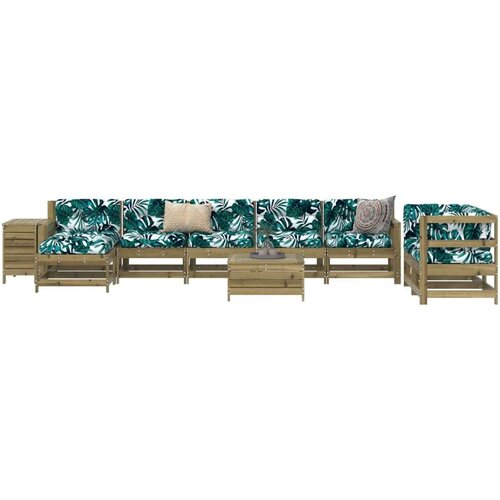  10-dijelni set vrtnih sofa od impregnirane borovine Cijene