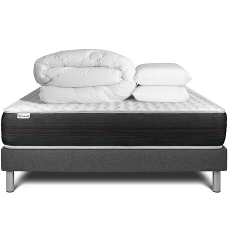 VITALIT Kompletni paket za posteljo - Vzmetnica 160x200 cm + Vzmetni okvir z letvami (v kompletu) + 2 vzglavnika + odeja - Vitalspring, (21614264) Cene