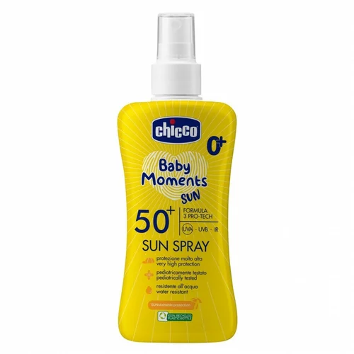 Chicco Baby Moments Sun sprej za sunčanje za djecu SPF 50+ 0 m+ 150 ml