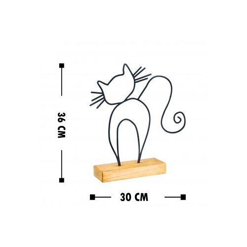 Wallxpert Dekorativna figura Mačke, 30x36x4 cm, Crna Slike