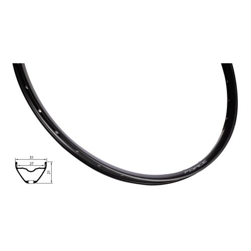 Force Felga XC DISC 584x27, 32H, crna Cene