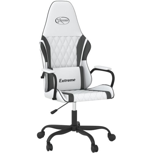 vidaXL Gaming stol bela in črna umetno usnje, (21152277) Cene