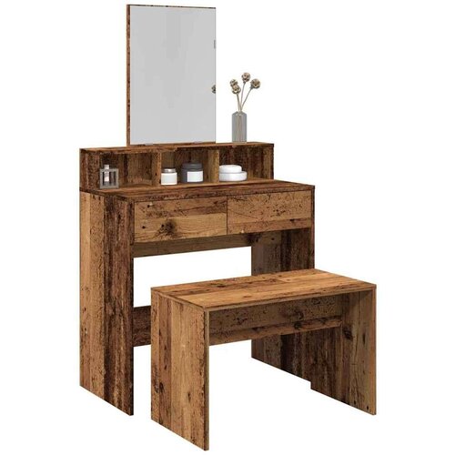 vidaXL toaletni stolac staro drvo 70x35x45 cm konstruirano drvo Cijene