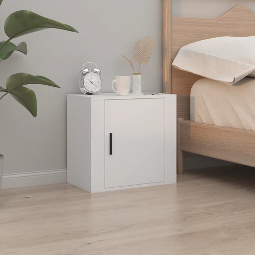 The Living Store Stenska nočna omarica bela 50x30x47 cm - Stenska Nočna Omarica, (21432244) Slike